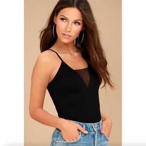 Free People Come Around Cami Black Size Medium / Large